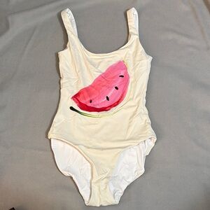 Onia Cream Watermelon Print One Piece Swimsuit